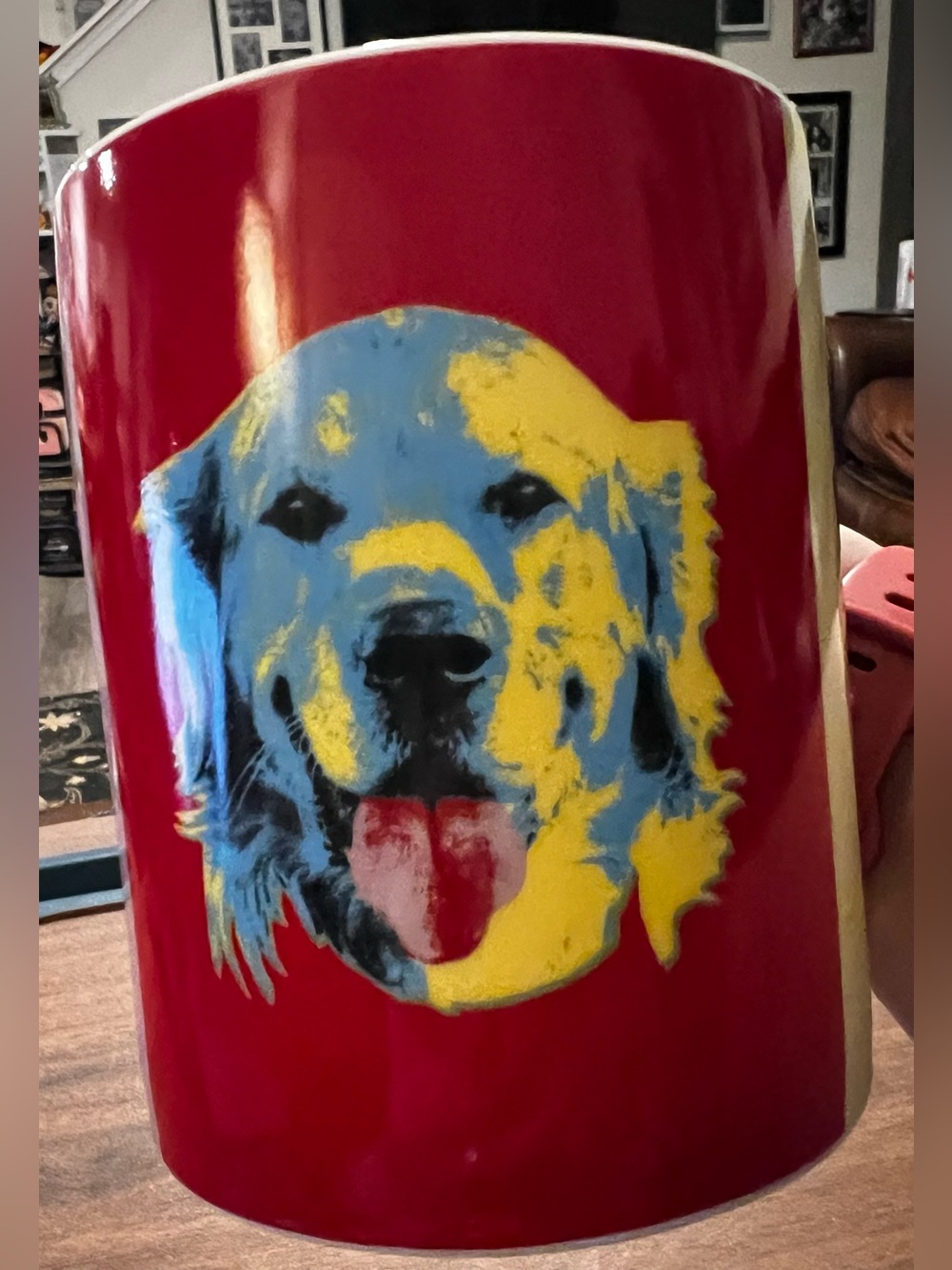 FRINGE 3 Dogs Coffee Mug Golden Retriever Boston Terrier Chihuahua Pop Art 15oz